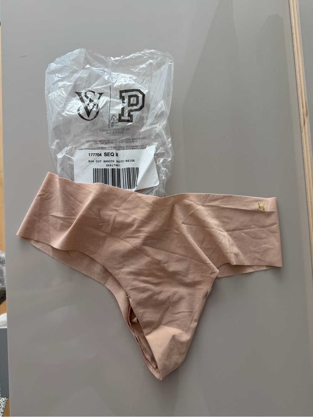 Victoria's Secret Seamless Thong Panty in Nude